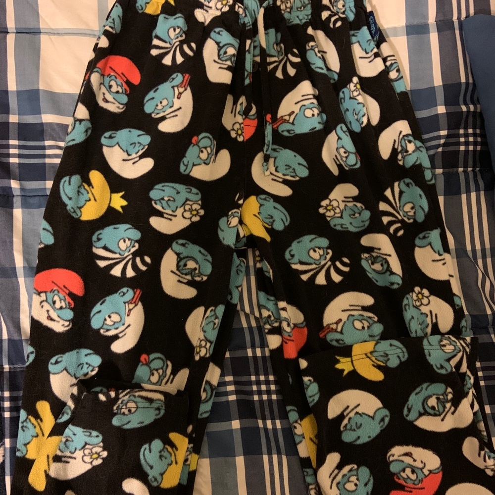 Boys small smurf lounge pants